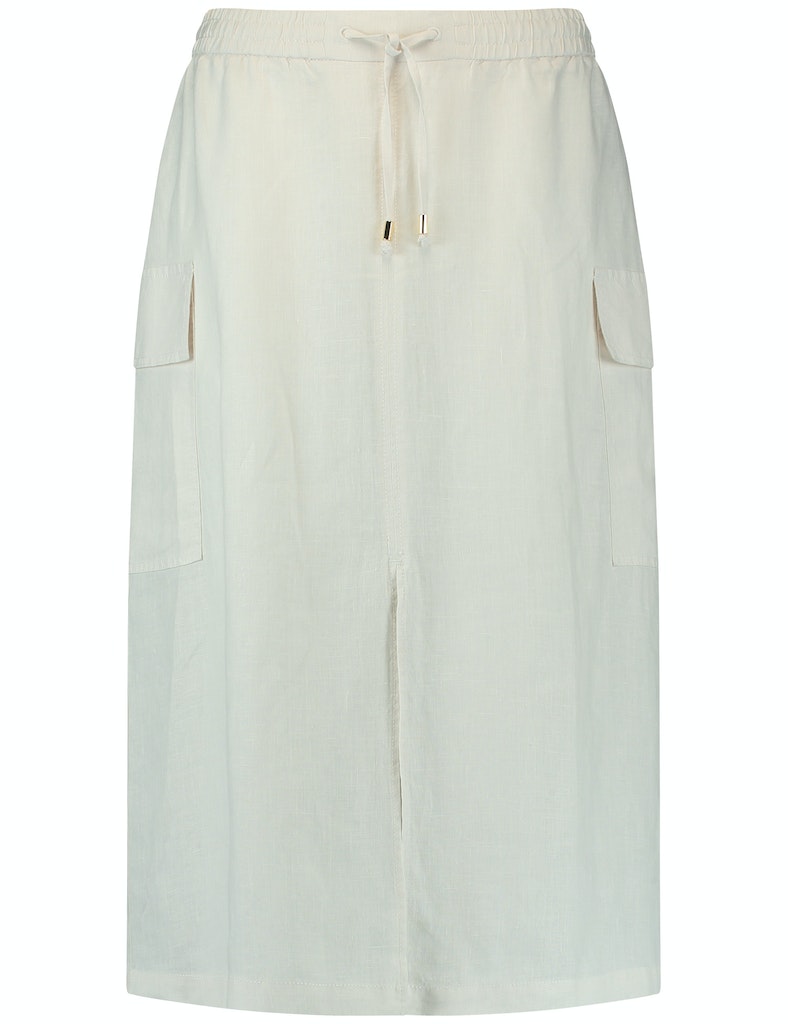 חצאית שמנת בגזרה ישרה