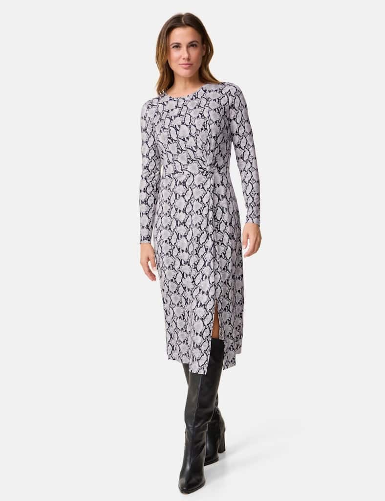 שמלה בהדפס מנוחש