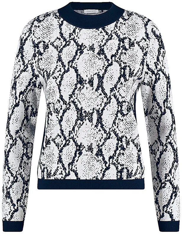 סוודר בהדפס מנוחש