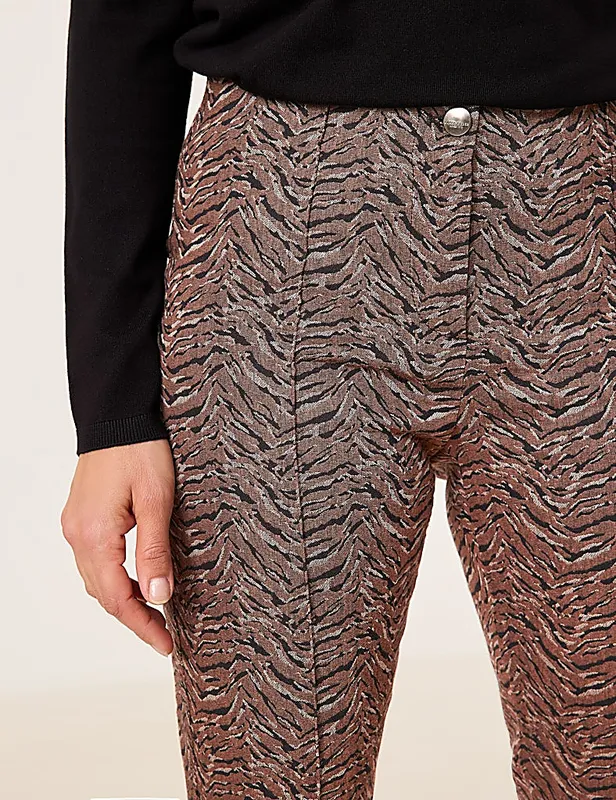 מכנסיים צמודים בדוגמת זברה