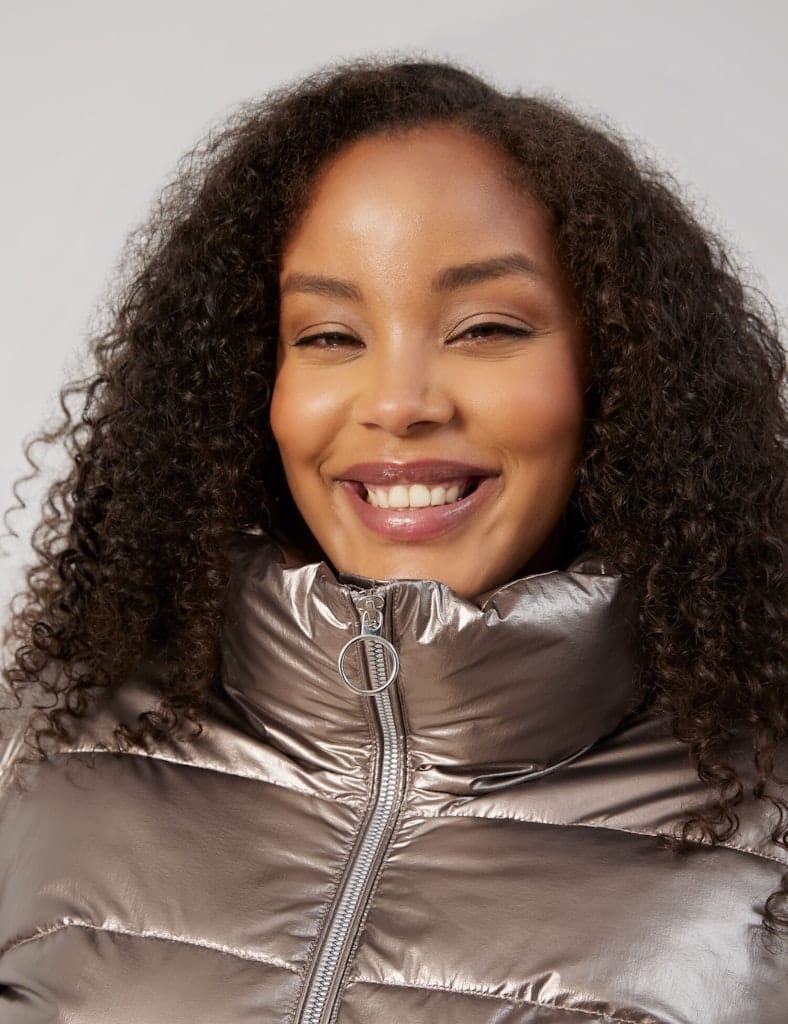 מעיל פוך נוצץ