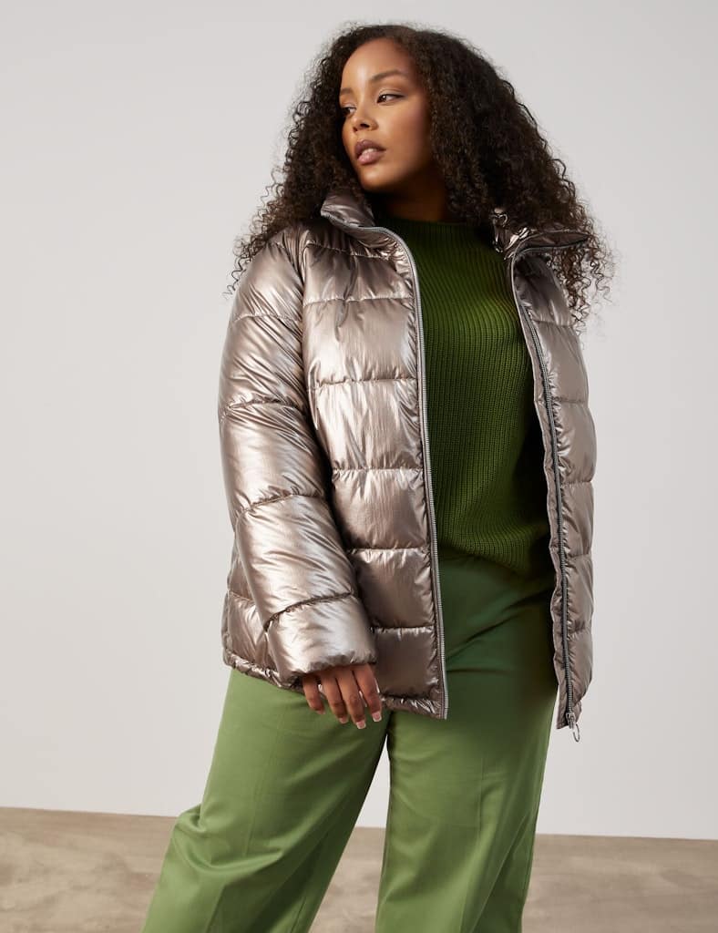 מעיל פוך נוצץ