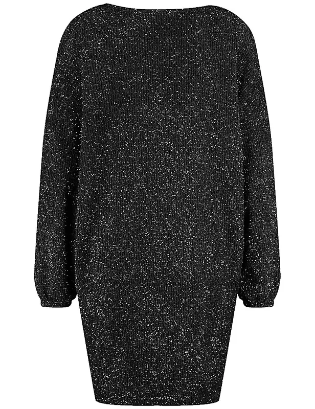 שמלת טוניקה שחורה מנצנצת