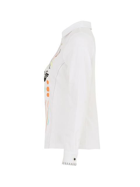 חולצה מכופתרת בהדפס צורות אומנותי