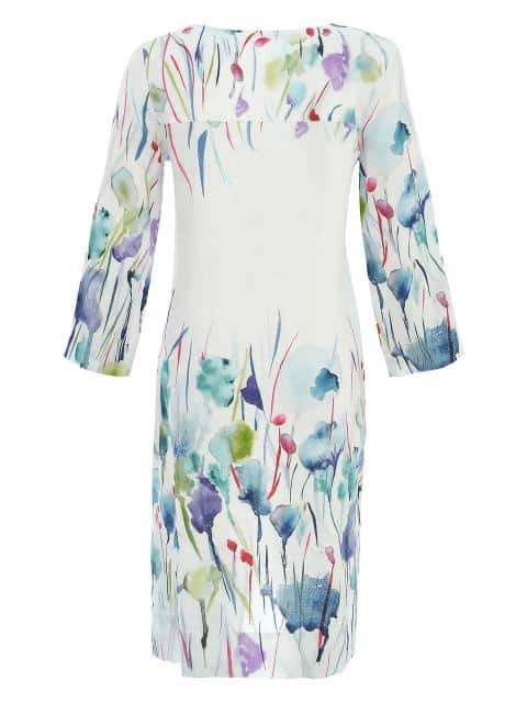 שמלה בהדפס פרחים אומנותי