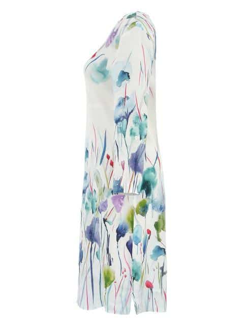 שמלה בהדפס פרחים אומנותי