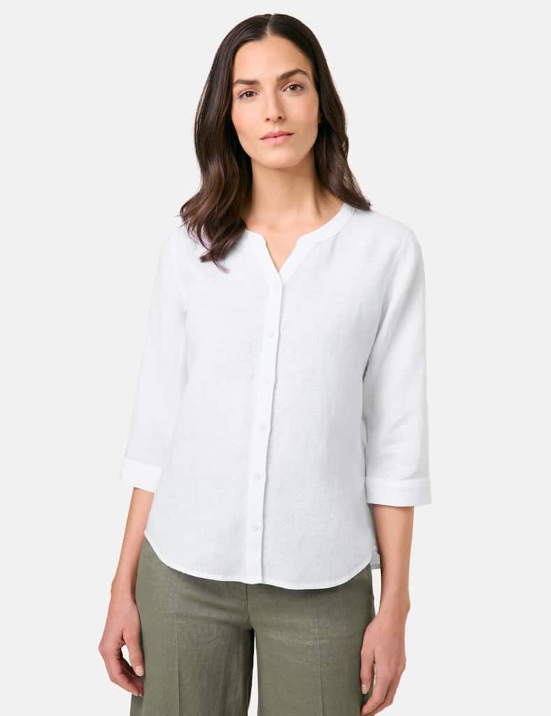 GERRY-WEBER-_2251_99600_560049-31471_3 חולצה לבנה מכופתרת בעיצוב קלאסי
