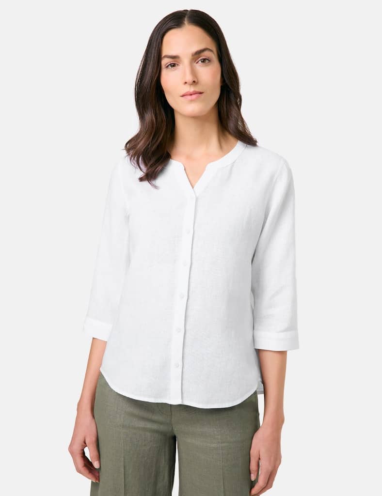 GERRY-WEBER-_2251_99600_560049-31471_6 חולצה לבנה מכופתרת בעיצוב קלאסי