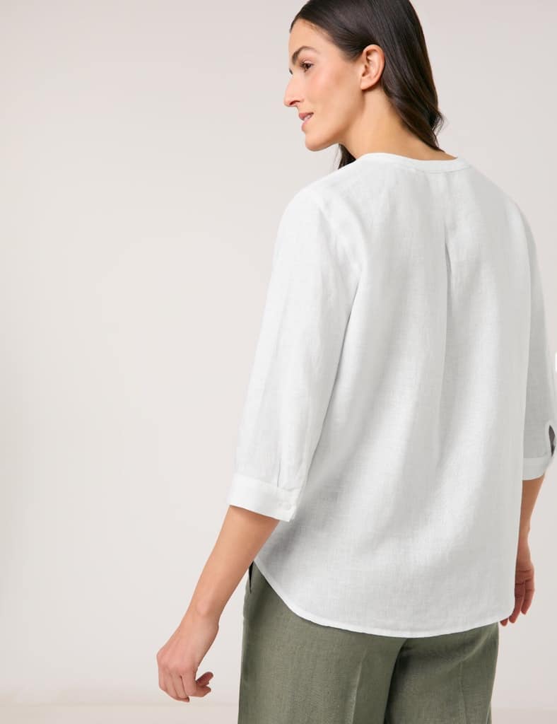 GERRY-WEBER-_2251_99600_560049-31471_8 חולצה לבנה מכופתרת בעיצוב קלאסי