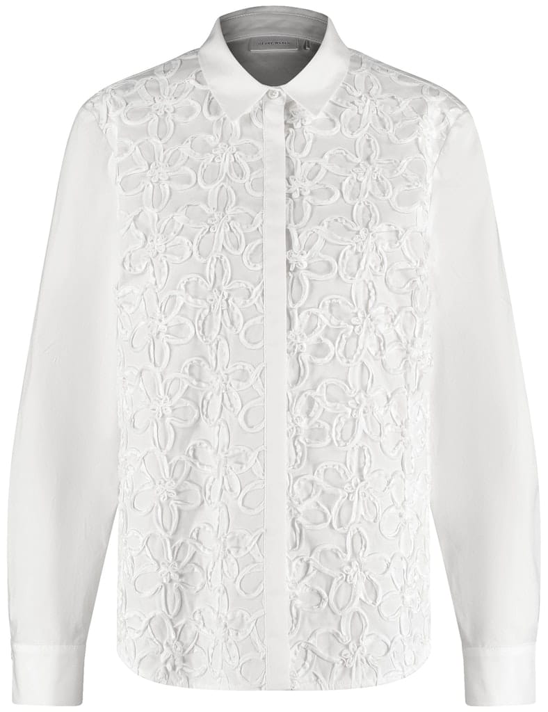 GERRY-WEBER-_2251_99600_560120-31415 מכופתרת לבנה בדוגמת פרחים