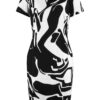 GERRY-WEBER-_2251_1007_580051-31515 שמלה בהדפס גרפי שחור לבן