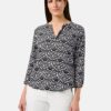 GERRY-WEBER-_2251_1008_560080-31421_3 חולצה בהדפס גאומטרי שחור לבן