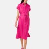 GERRY-WEBER-_2251_30926_580070-31235_3 שמלת כפתורים בגזרת מעטפה וחגורת קשירה