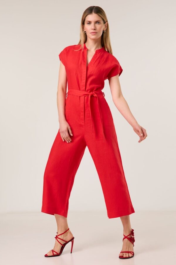 אוברול שיקי אדום בנגיעה מחוייטת