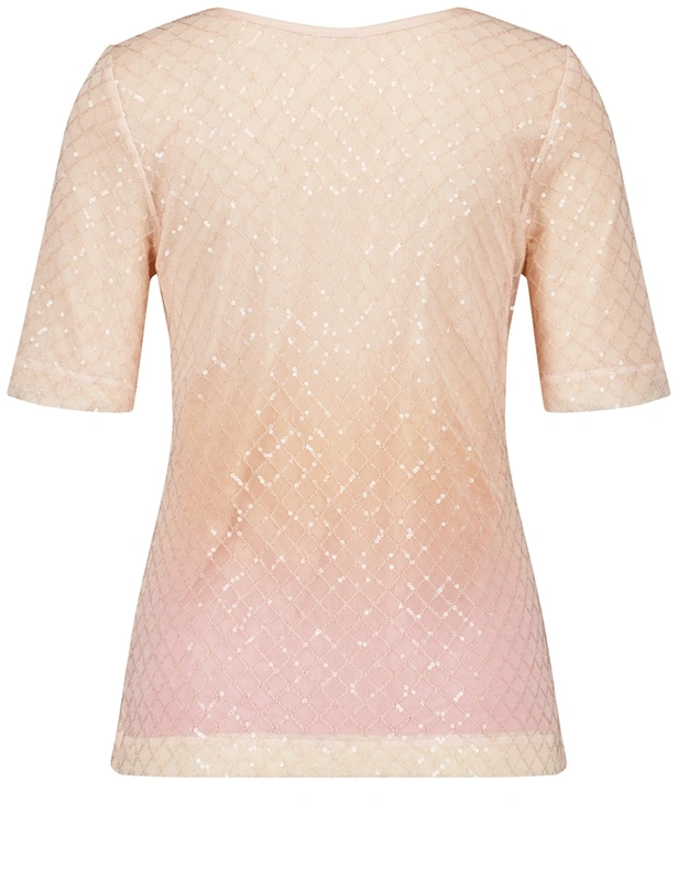 חולצה מנצנצת בגוון שמפניה אלגנטית