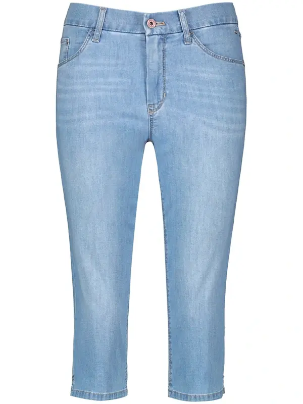 Sale 196 מכנס ג'ינס בהיר בגזרה קצרה