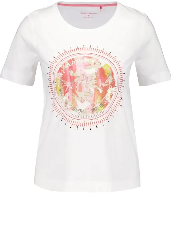 Sale 174 טי-שירט לבנה בשילוב הדפס