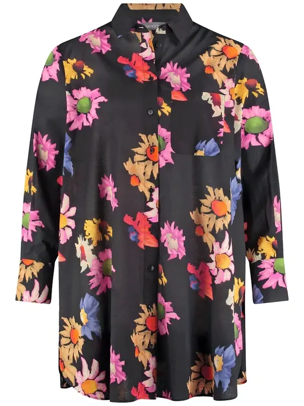 Sale 75 חולצה מכופתרת בהדפס פרחוני