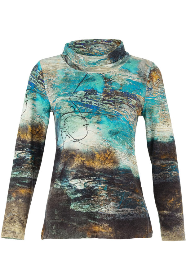 Sale 121 חולצת צבעי ים וזהב