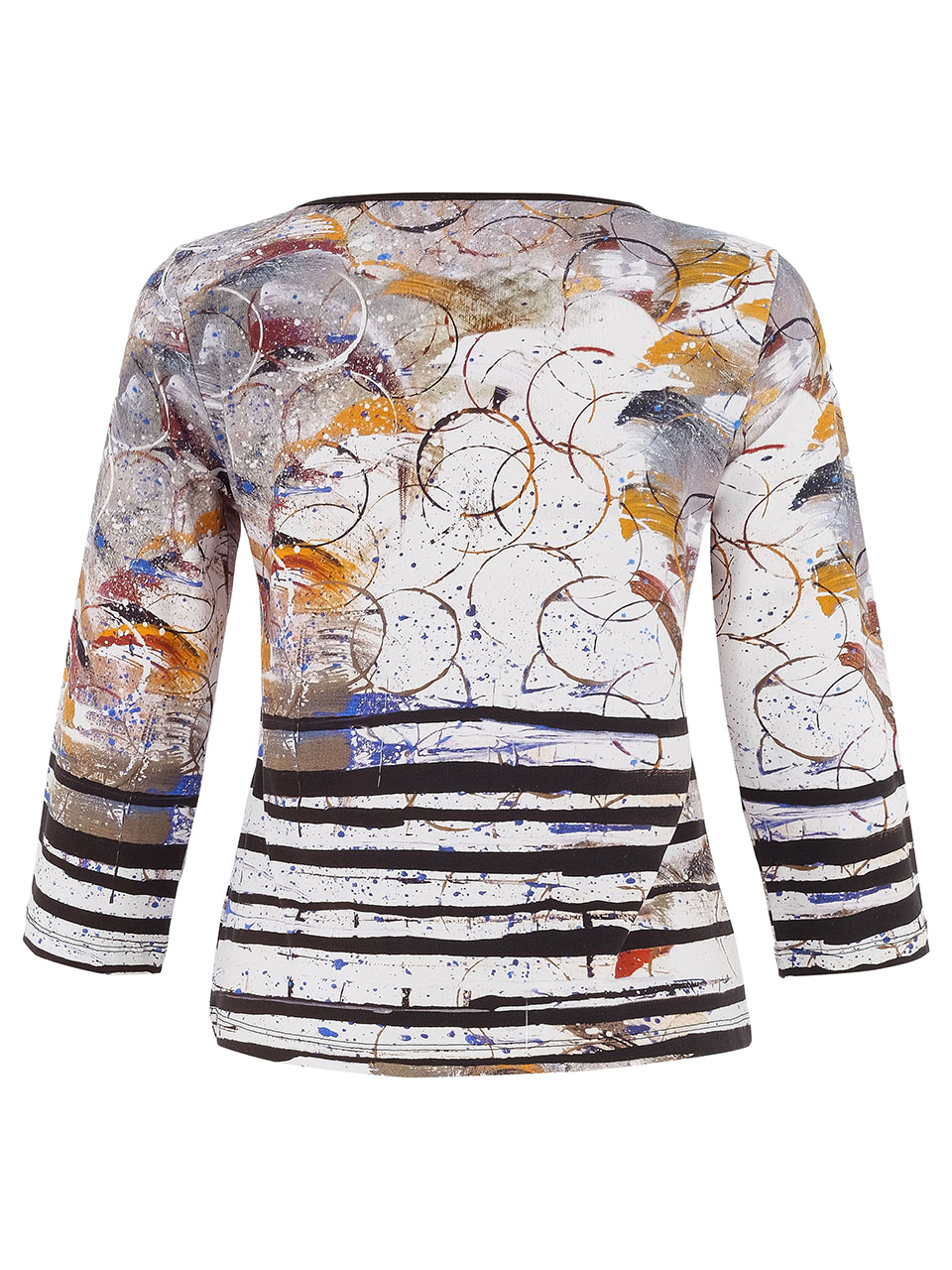 חולצה בשילוב פסים ועיטורים