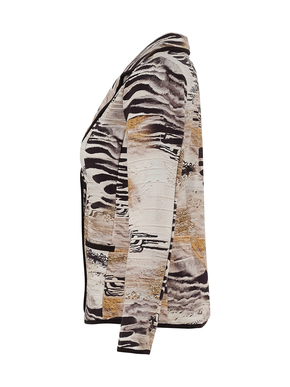 ג’קט מחויט בהדפס אמנותי