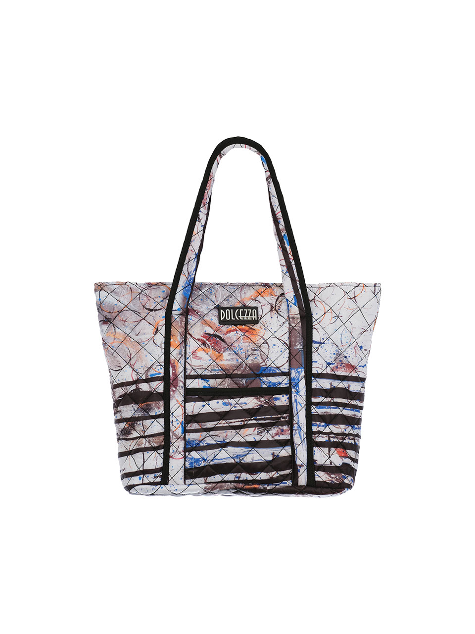 תיק נשיאה מודפס בסגנון אמנותי מבד מרופד