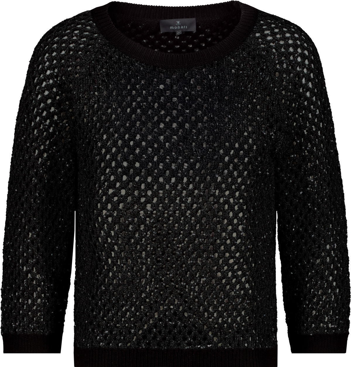 חולצת רשת שחורה מבד מבריק