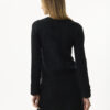 AW105-BLACK_0473 ג׳קט סריג שחור בטקסטורה עשירה עם כפתורי מתכת מבריקים