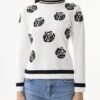 AW117-OFFWHITEBLACK_0939 סריג ויסקוזה עם דוגמת פרחים גרפית
