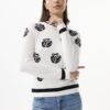 AW117-OFFWHITEBLACK_0943 סריג ויסקוזה עם דוגמת פרחים גרפית
