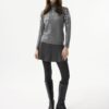 AW152-GREYSILVER_0115 סריג אפור עם דוגמת פרחים עדינה מבד מחמם
