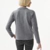 AW187-GREY_1022 ג׳קט עם כיסים וכפתורים דקורטיביים מבד סריג