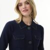 AW187-NAVYBLUE_0994 ג׳קט עם כיסים וכפתורים דקורטיביים מבד סריג