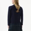 AW187-NAVYBLUE_0995 ג׳קט עם כיסים וכפתורים דקורטיביים מבד סריג