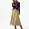 AW196-CAMELFUSCHIA_0310 סריג עם דוגמת פרחים צבעונית מבד חמים