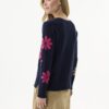 AW196-CAMELFUSCHIA_0312 סריג עם דוגמת פרחים צבעונית מבד חמים
