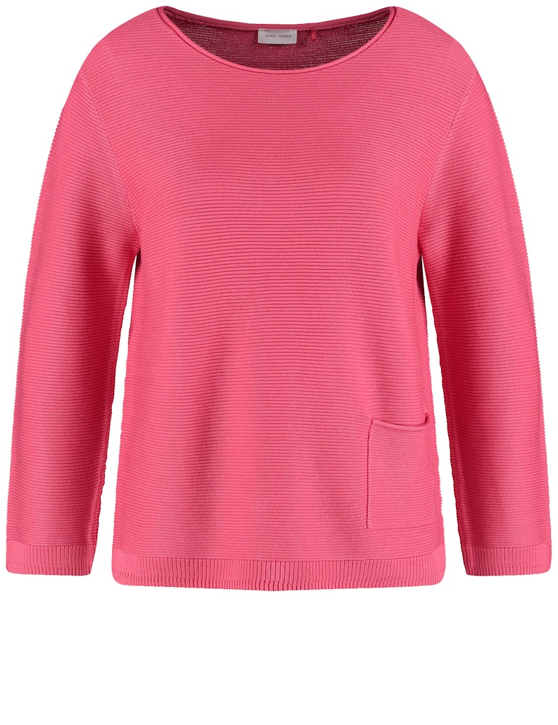 סריג עם כיס קטן שרוול 3/4