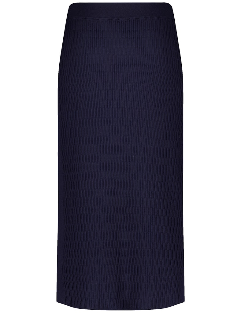 חצאית עפרון טקסטורית בצבע נייבי