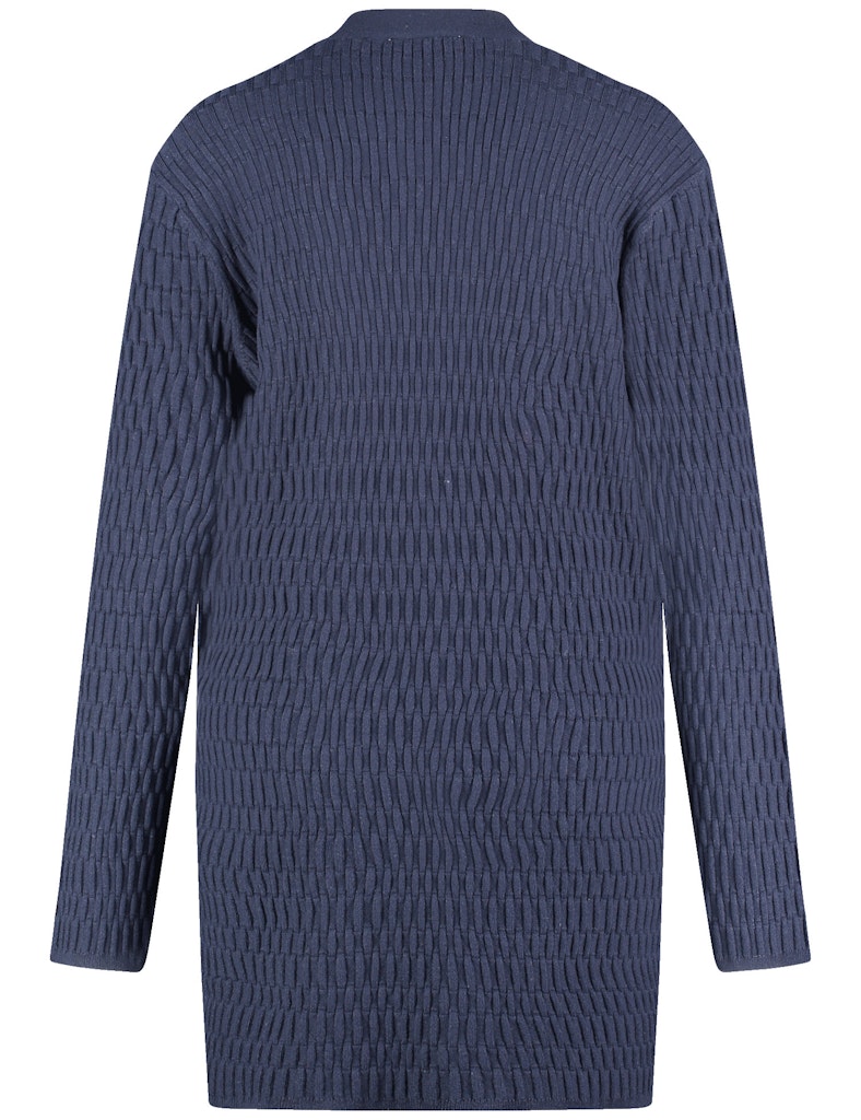 קרדיגן סריג ארוך עם טקסטורה ייחודית