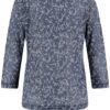 GERRY-WEBER-_2252_8141_170129-56011_2 חולצה בהדפס פרחוני כחול עם כיתוב מודרני