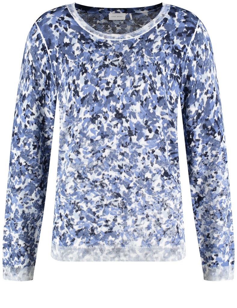 GERRY-WEBER-_2252_8183_190051-57003 סריג מודפס בגווני כחול לבן