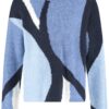GERRY-WEBER-_2252_8184_190026-57011 סריג מודפס בצבעי כחול ונייבי