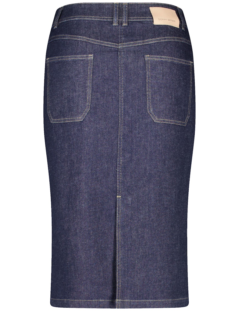 חצאית ג'ינס קלאסית בגזרה ישרה עם כיסים