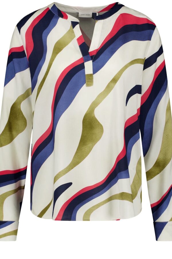 Sale 100 חולצת הדפס גלים צבעונית