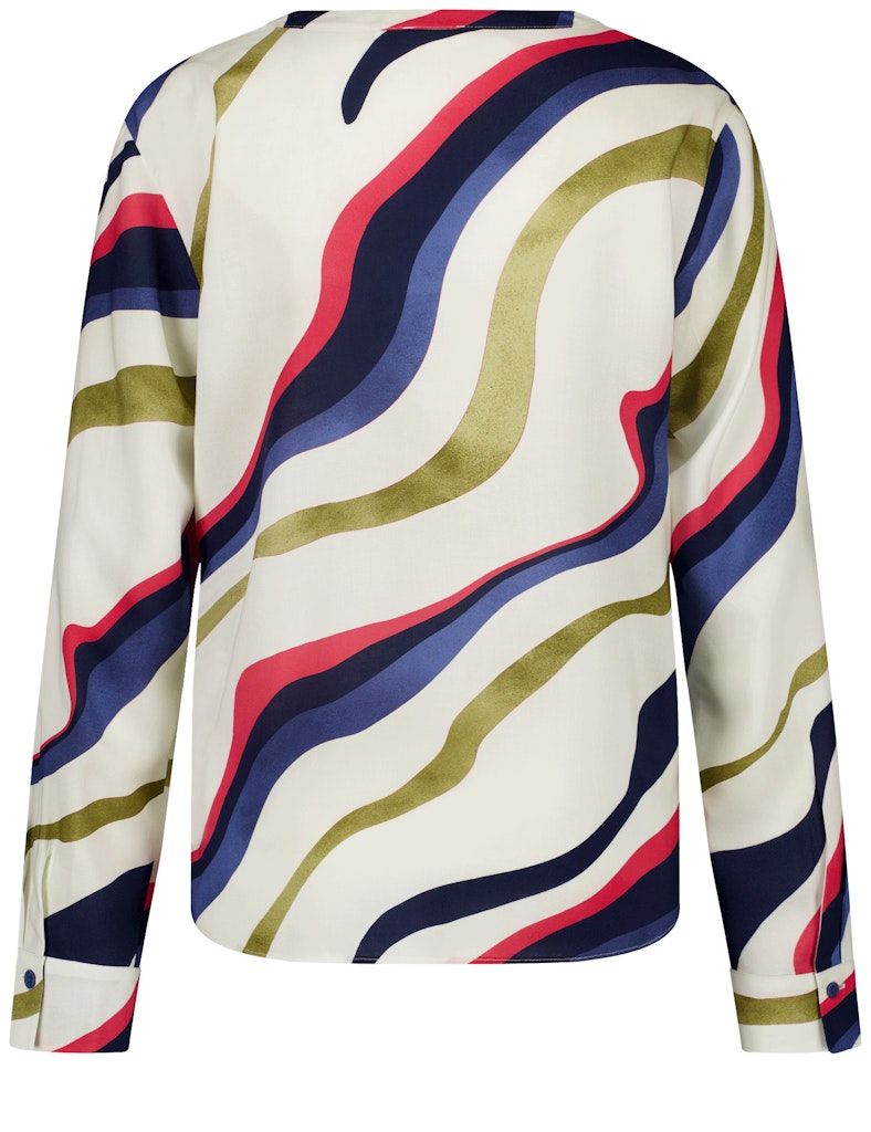 חולצת הדפס גלים צבעונית