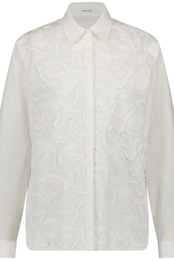 Sale 107 חולצת כותנה לבנה עם רקמה