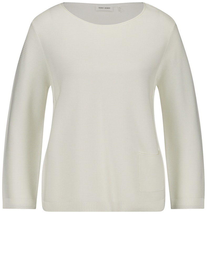 סריג עם כיס קטן שרוול 3/4