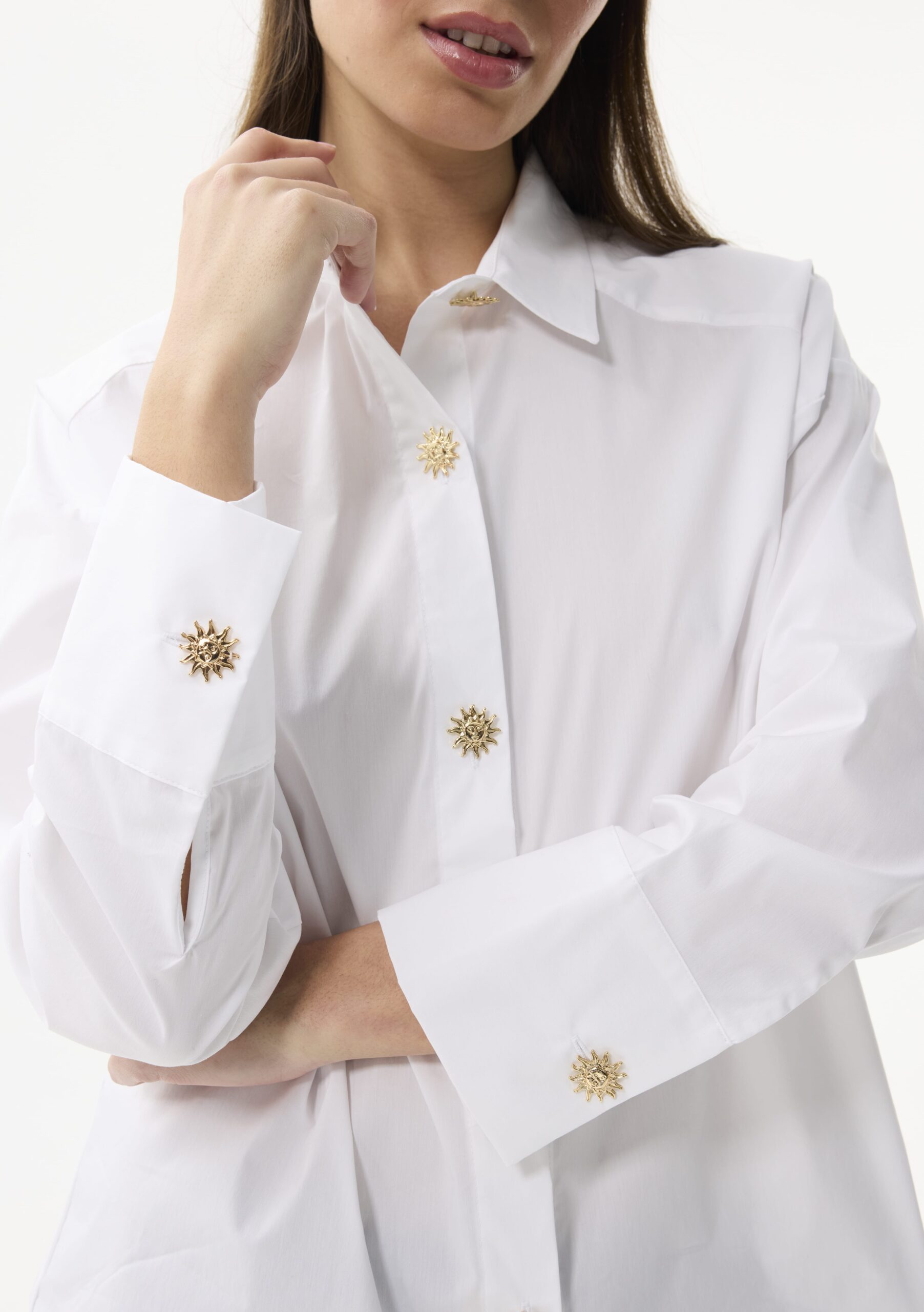 חולצה מכופתרת קלאסית מבד אלגנט