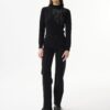 LHP001-BLACK_0592 מכנסיים שחורים בגזרה ישרה מבד מחטב וגמיש