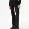 LHP001-BLACK_0594 מכנסיים שחורים בגזרה ישרה מבד מחטב וגמיש